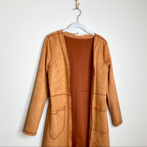 Anthropologie Solitaire Faux Suede Coat Size Small - Picture 6 of 9